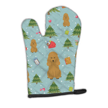 Load image into Gallery viewer, Christmas Poodle Tan Oven Mitt BB4729OVMT