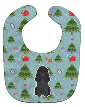Load image into Gallery viewer, Christmas Poodle Black Baby Bib BB4731BIB