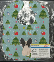 Load image into Gallery viewer, Christmas Papillon Black White Baby Bib BB4736BIB