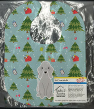 Load image into Gallery viewer, Christmas Bedlington Terrier Blue Baby Bib BB4750BIB