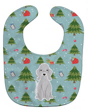 Load image into Gallery viewer, Christmas Bedlington Terrier Blue Baby Bib BB4750BIB