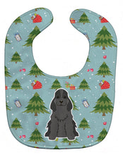 Load image into Gallery viewer, Christmas Cocker Spaniel Black Baby Bib BB4752BIB