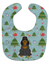 Load image into Gallery viewer, Christmas Cocker Spaniel Black Tan Baby Bib BB4753BIB