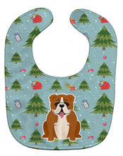 Load image into Gallery viewer, Christmas English Bulldog Red White Baby Bib BB4780BIB
