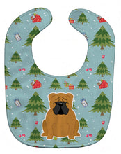 Load image into Gallery viewer, Christmas English Bulldog Red Baby Bib BB4782BIB
