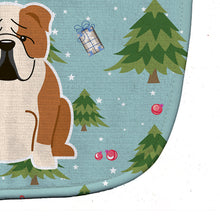 Load image into Gallery viewer, Christmas English Bulldog Fawn White Baby Bib BB4785BIB