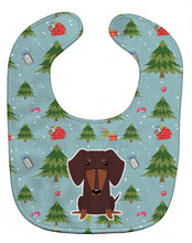 Load image into Gallery viewer, Christmas Dachshund Chocolate Baby Bib BB4791BIB