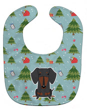 Load image into Gallery viewer, Christmas Dachshund Black Tan Baby Bib BB4792BIB