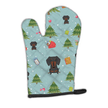 Load image into Gallery viewer, Christmas Dachshund Black Tan Oven Mitt BB4792OVMT