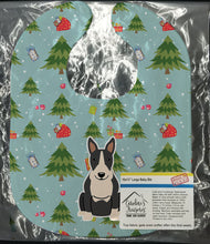 Load image into Gallery viewer, Christmas Bull Terrier Black White Baby Bib BB4793BIB