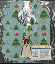 Load image into Gallery viewer, Christmas Bull Terrier Dark Brindle Baby Bib BB4796BIB