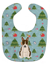 Load image into Gallery viewer, Christmas Bull Terrier Dark Brindle Baby Bib BB4796BIB