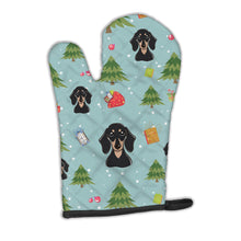Load image into Gallery viewer, Christmas Smooth Black and Tan Dachshund Oven Mitt BB5004OVMT