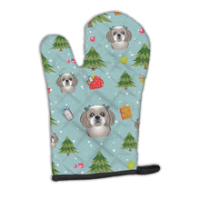 Load image into Gallery viewer, Christmas Gray Silver Shih Tzu Oven Mitt BB5039OVMT