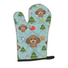 Load image into Gallery viewer, Christmas Chocolate Brown Poodle Oven Mitt BB5045OVMT