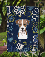 Load image into Gallery viewer, Blue Flowers Jack Russell Terrier Garden Flag - Outdoor Decorative Yard Flag BB5053GF