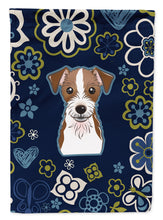 Load image into Gallery viewer, Blue Flowers Jack Russell Terrier Garden Flag - Outdoor Decorative Yard Flag BB5053GF