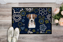 Load image into Gallery viewer, Blue Flowers Jack Russell Terrier Doormat - 24x36 Decorative Floor Mat – Indoor/Outdoor Rug with Artistic Flair BB5053JMAT