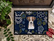 Load image into Gallery viewer, Blue Flowers Jack Russell Terrier Doormat - 18x27 Decorative Floor Mat – Indoor/Outdoor Rug with Artistic Flair BB5053MAT