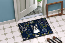 Load image into Gallery viewer, Blue Flowers Boston Terrier Doormat - 24x36 Decorative Floor Mat – Indoor/Outdoor Rug with Artistic Flair BB5054JMAT