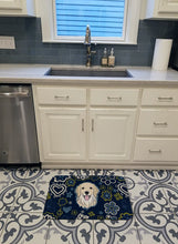 Load image into Gallery viewer, Blue Flowers Golden Retriever Machine Washable Memory Foam Mat BB5056RUG