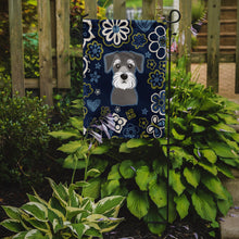 Load image into Gallery viewer, Blue Flowers Schnauzer Garden Flag - Outdoor Decorative Yard Flag BB5057GF