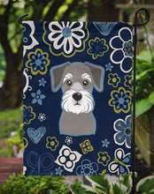 Load image into Gallery viewer, Blue Flowers Schnauzer Garden Flag - Outdoor Decorative Yard Flag BB5057GF