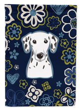 Load image into Gallery viewer, Blue Flowers Dalmatian Garden Flag - Outdoor Decorative Yard Flag