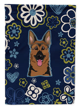 Load image into Gallery viewer, Blue Flowers German Shepherd Garden Flag - Outdoor Decorative Yard Flag BB5062GF