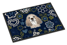 Load image into Gallery viewer, Blue Flowers Cocker Spaniel Doormat - 24x36 Decorative Floor Mat – Indoor/Outdoor Rug with Artistic Flair BB5067JMAT