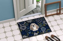 Load image into Gallery viewer, Blue Flowers Cocker Spaniel Doormat - 18x27 Decorative Floor Mat – Indoor/Outdoor Rug with Artistic Flair BB5067MAT
