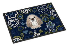 Load image into Gallery viewer, Blue Flowers Cocker Spaniel Doormat - 18x27 Decorative Floor Mat – Indoor/Outdoor Rug with Artistic Flair BB5067MAT