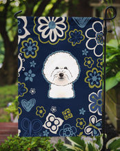 Load image into Gallery viewer, Blue Flowers Bichon Frise Garden Flag - Outdoor Decorative Yard Flag BB5068GF