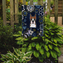 Load image into Gallery viewer, Blue Flowers Boxer Garden Flag - Outdoor Decorative Yard Flag