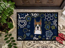 Load image into Gallery viewer, Blue Flowers Boxer Doormat - 18x27 Decorative Floor Mat – Indoor/Outdoor Rug with Artistic Flair BB5074MAT