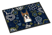 Load image into Gallery viewer, Blue Flowers Boxer Doormat - 18x27 Decorative Floor Mat – Indoor/Outdoor Rug with Artistic Flair BB5074MAT