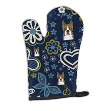 Load image into Gallery viewer, Blue Flowers Boxer Oven Mitt BB5074OVMT