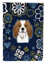 Load image into Gallery viewer, Blue Flowers Cavalier Spaniel Garden Flag - Outdoor Decorative Yard Flag BB5075GF