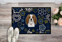 Load image into Gallery viewer, Blue Flowers Cavalier Spaniel Doormat - 18x27 Decorative Floor Mat – Indoor/Outdoor Rug with Artistic Flair BB5075MAT