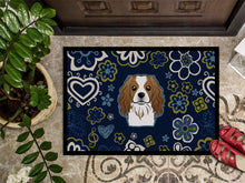 Load image into Gallery viewer, Blue Flowers Cavalier Spaniel Doormat - 18x27 Decorative Floor Mat – Indoor/Outdoor Rug with Artistic Flair BB5075MAT