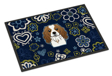Load image into Gallery viewer, Blue Flowers Cavalier Spaniel Doormat - 18x27 Decorative Floor Mat – Indoor/Outdoor Rug with Artistic Flair BB5075MAT