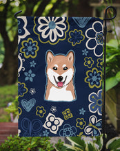 Load image into Gallery viewer, Blue Flowers Shiba Inu Garden Flag - Outdoor Decorative Yard Flag BB5076GF