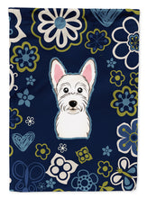 Load image into Gallery viewer, Blue Flowers Westie Garden Flag - Outdoor Decorative Yard Flag