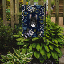 Load image into Gallery viewer, Blue Flowers French Bulldog Garden Flag - Outdoor Decorative Yard Flag BB5078GF