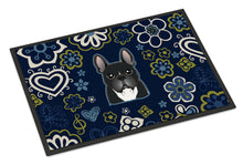 Load image into Gallery viewer, Blue Flowers French Bulldog Doormat - 24x36 Decorative Floor Mat – Indoor/Outdoor Rug with Artistic Flair BB5078JMAT