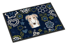 Load image into Gallery viewer, Blue Flowers Borzoi Doormat - 18x27 Decorative Floor Mat – Indoor/Outdoor Rug with Artistic Flair BB5079MAT