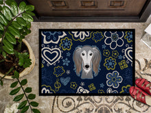 Load image into Gallery viewer, Blue Flowers Saluki Doormat - 24x36 Decorative Floor Mat – Indoor/Outdoor Rug with Artistic Flair BB5080JMAT