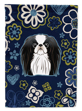 Load image into Gallery viewer, Blue Flowers Japanese Chin Garden Flag - Outdoor Decorative Yard Flag