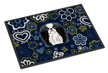 Load image into Gallery viewer, Blue Flowers Japanese Chin Doormat - 24x36 Decorative Floor Mat – Indoor/Outdoor Rug with Artistic Flair BB5081JMAT