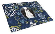 Load image into Gallery viewer, Blue Flowers Japanese Chin Glass Cutting Boards – Durable, Decorative Kitchen Art Large BB5081LCB